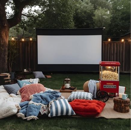 outdoor movie date night party night idea in PCB