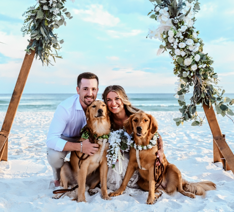 Wedding day dog pet care services in Panama City Beach