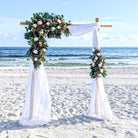 2 post bamboo wedding arbor rental in panama city beach florida