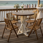 2-toned small bistro style table rental in panama city beach 30a