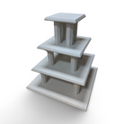 4-tier white cupcake and dessert stand rental in Panama City Beach 