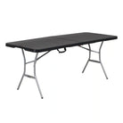 6 foot rectangle banquet buffet folding table rental for wedding or event 