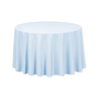 Tablecloth polyester round dusty blue  commercial grade wedding party event rental panama city beach