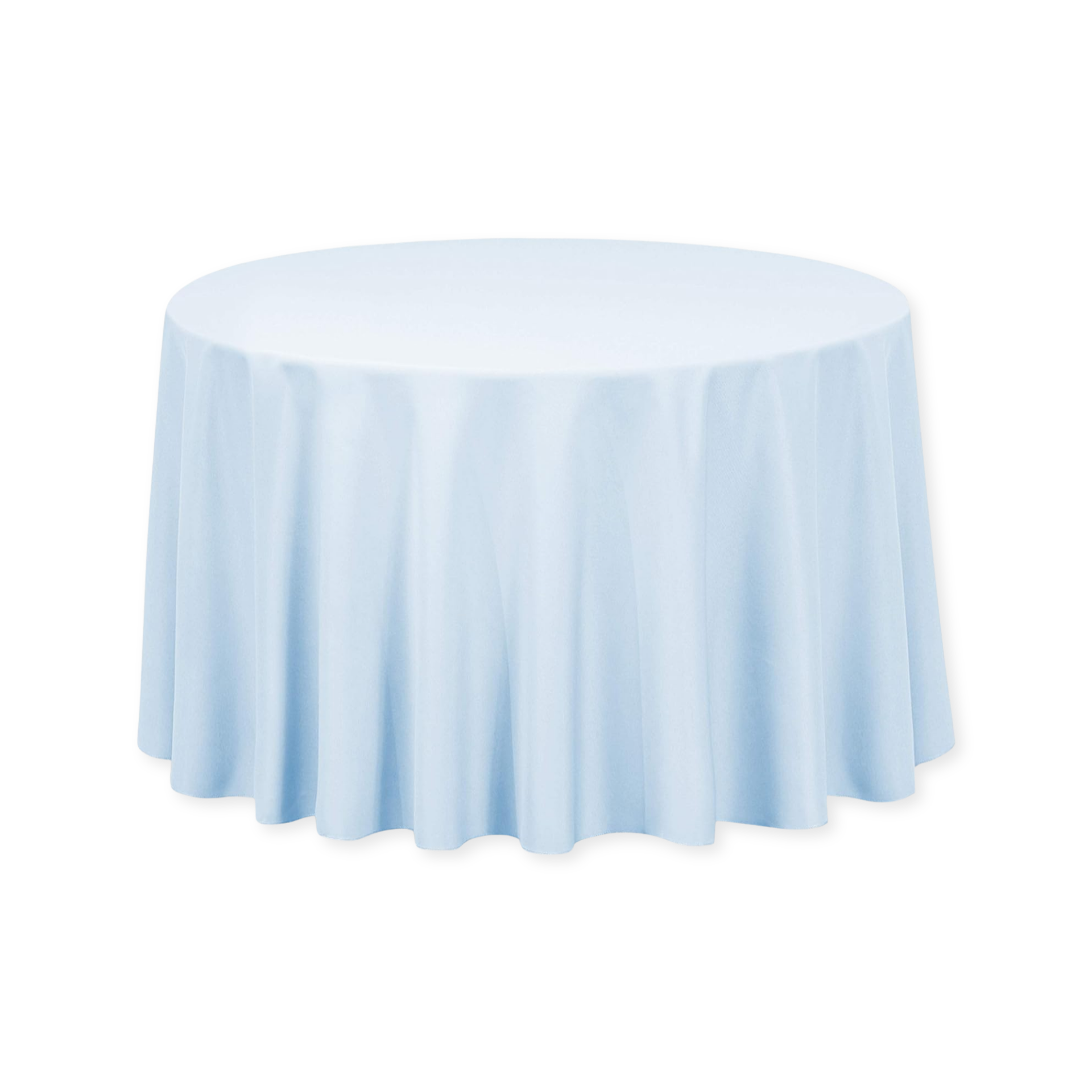 Tablecloth polyester round dusty blue  commercial grade wedding party event rental panama city beach
