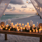real wax flameless LED candle rental in panama city beach
