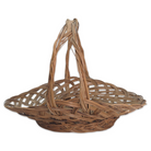 wicker woven basket with handle wild flower rental party wedding event picnic decor