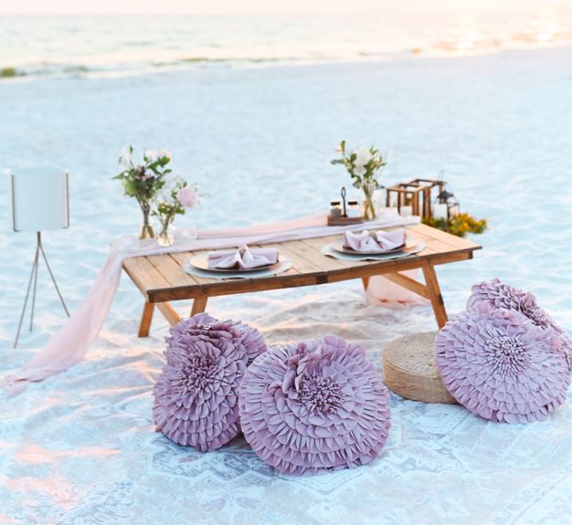 beach or backyard picnic date night in panama city beach