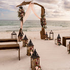 bella lantern with floral spill aisle marker rental