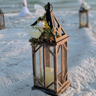 Floral topper with led candle and floral topper aisle marker rental
