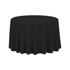 Tablecloth polyester round  Black commercial grade wedding party event rental panama city beach