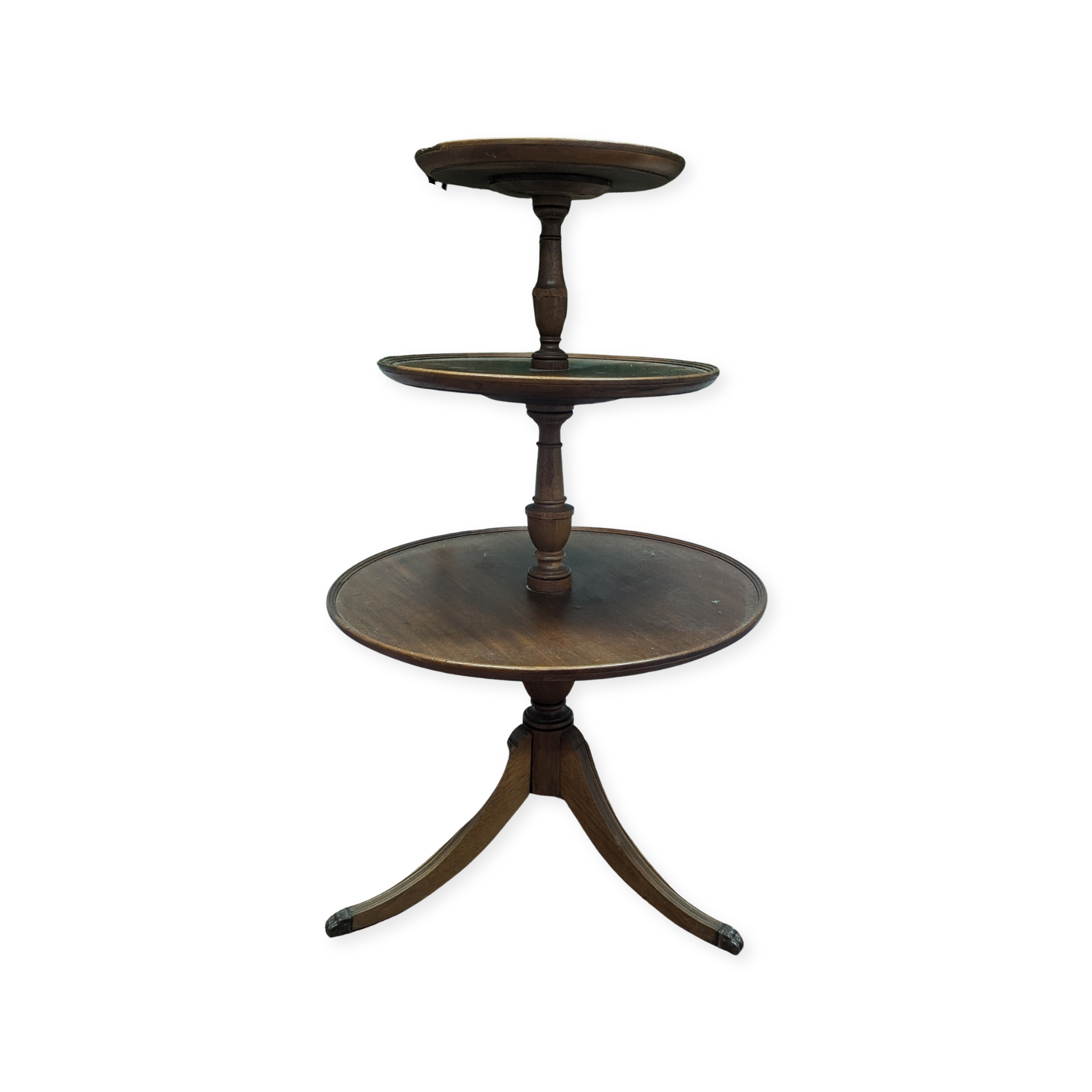 vintage 3 tiered dark brown tea table for wedding 