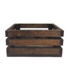 dark wood apple crate for event or wedding decor