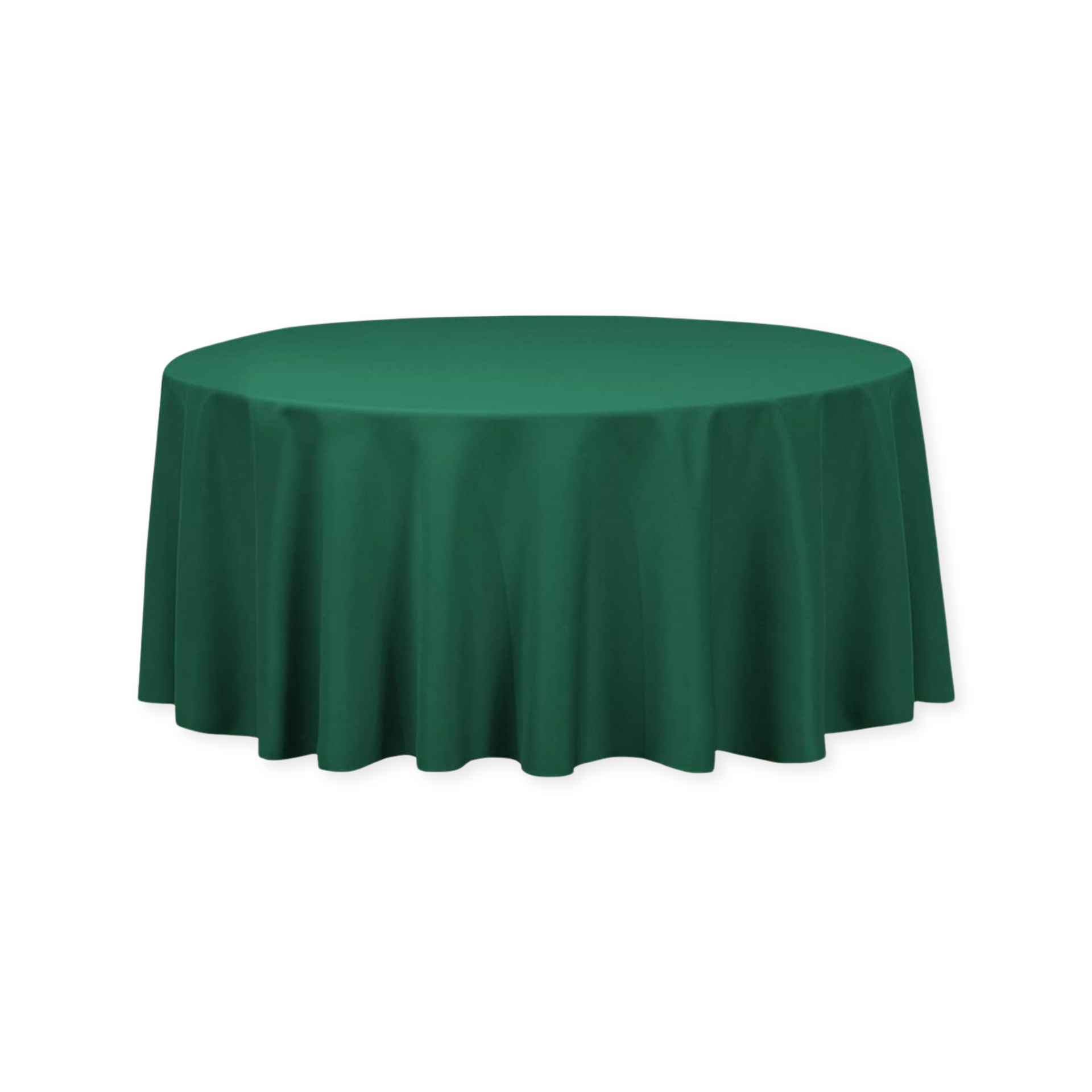 Tablecloth polyester round emerald green  commercial grade wedding party event rental panama city beach