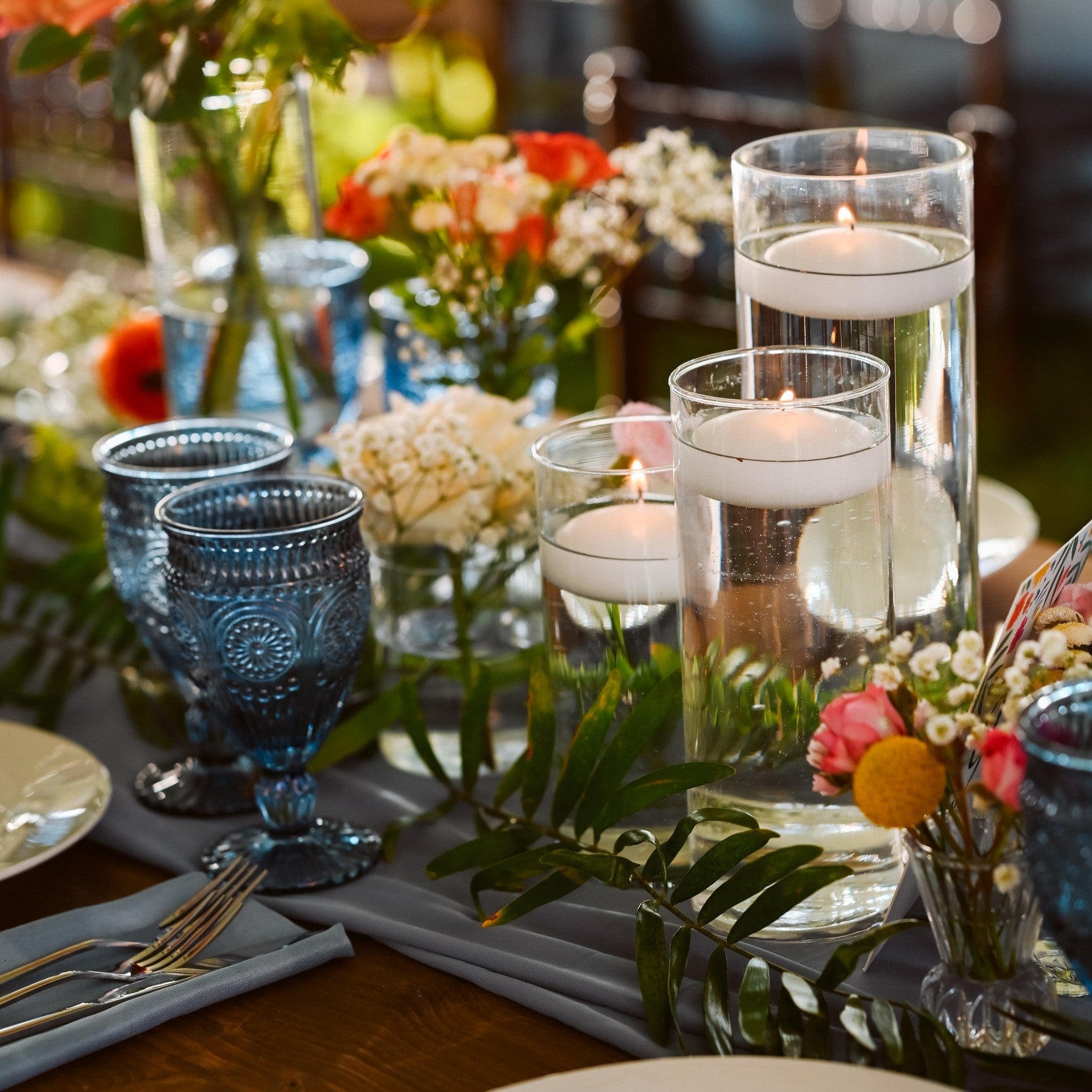real wax floating candle rental in Panama City Beach