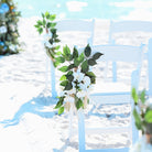 white floral chair hanger aisle marker in panama city