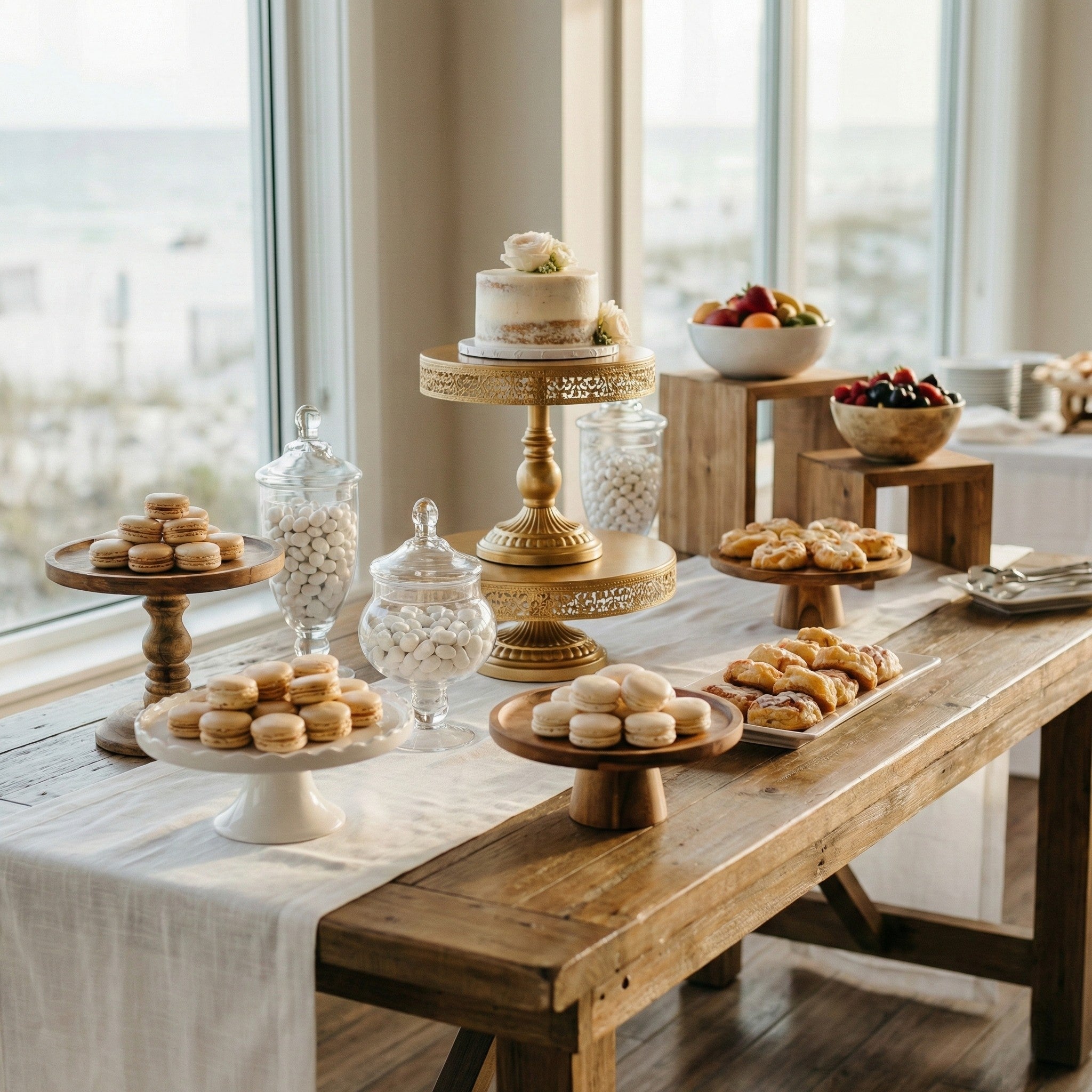 food and dessert displays and riser rentals in panama city beach 30a