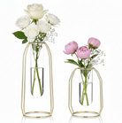 gold framed modern bud vase rental in Panama City Beach