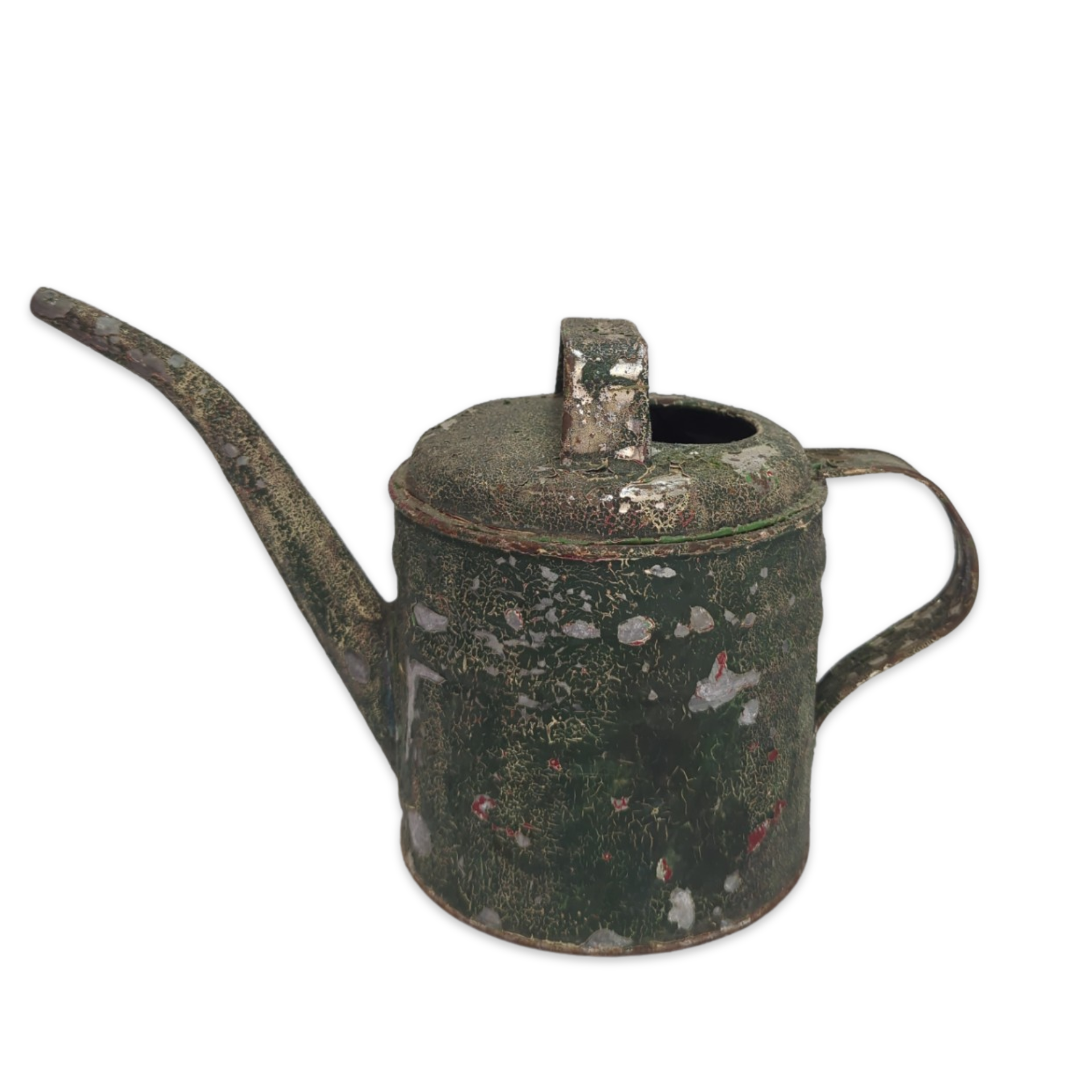 weathered green watering can vintage style great for decor or flower vase