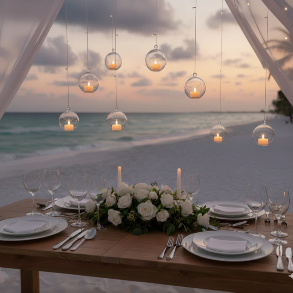hanging bubble candle holder rental in panama city beach