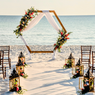 wooden hexagon Wedding arbor panama city beach rental unique beachy boho