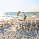 wooden hexagon Wedding arbor panama city beach rental unique beachy boho