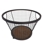 Industrial bread basket made of metal wire for wedding event or party