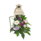 ivory candace lantern with floral spill