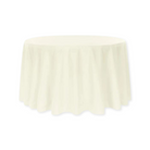 Tablecloth polyester round ivory commercial grade wedding party event rental panama city beach