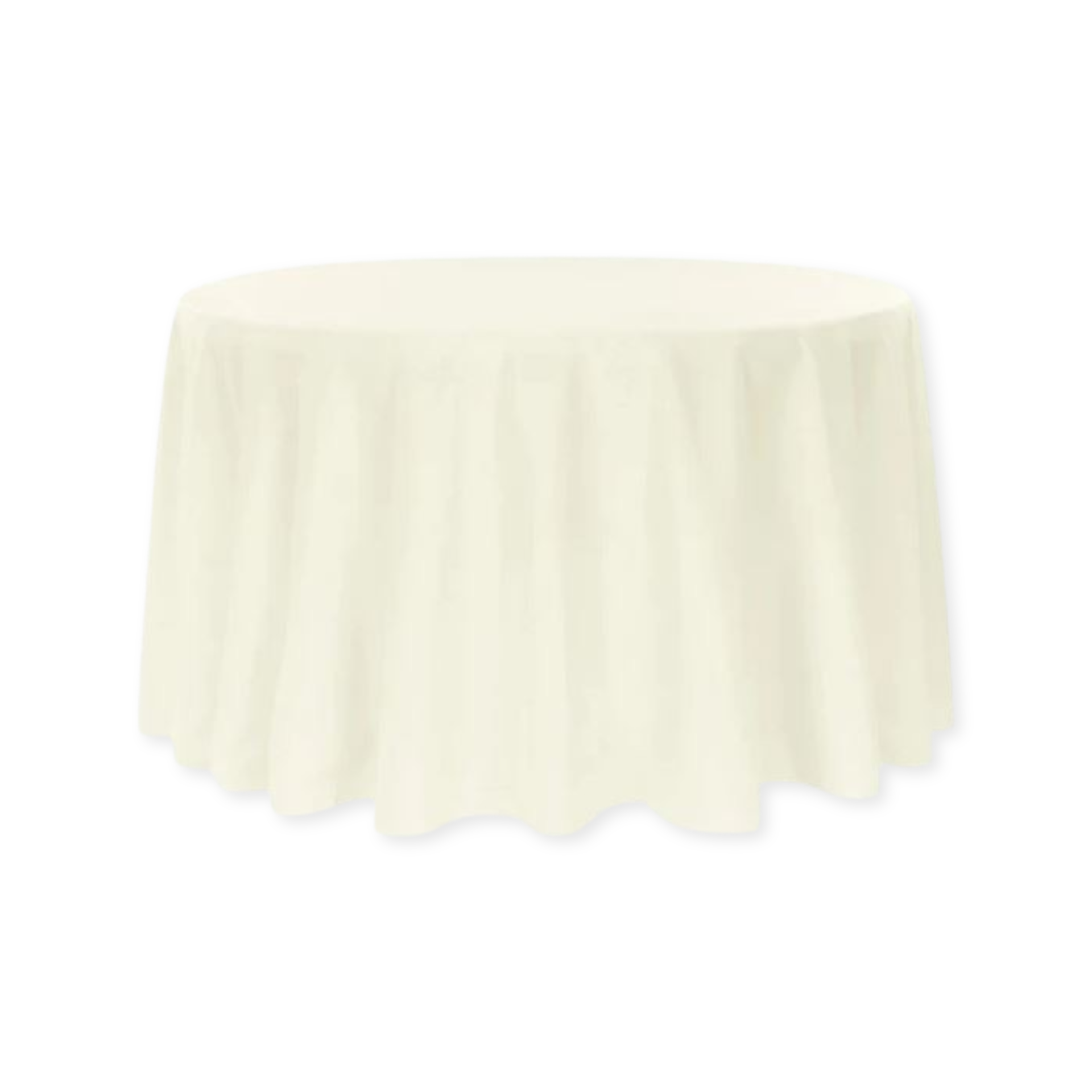 Tablecloth polyester round ivory commercial grade wedding party event rental panama city beach