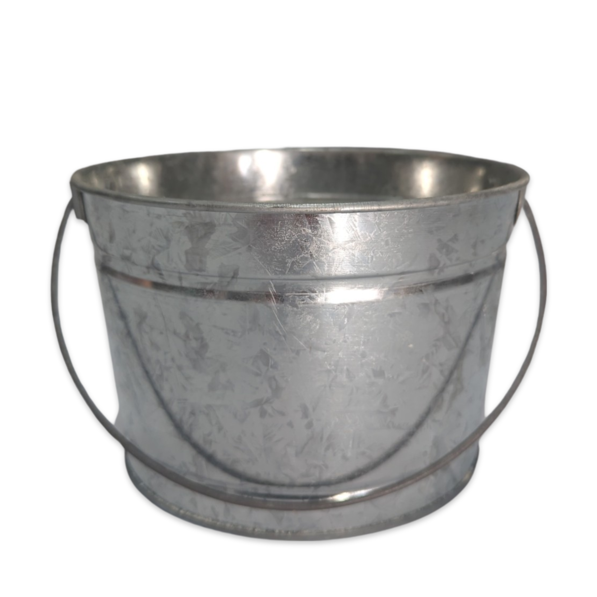 metal bucket pail silver rental handle