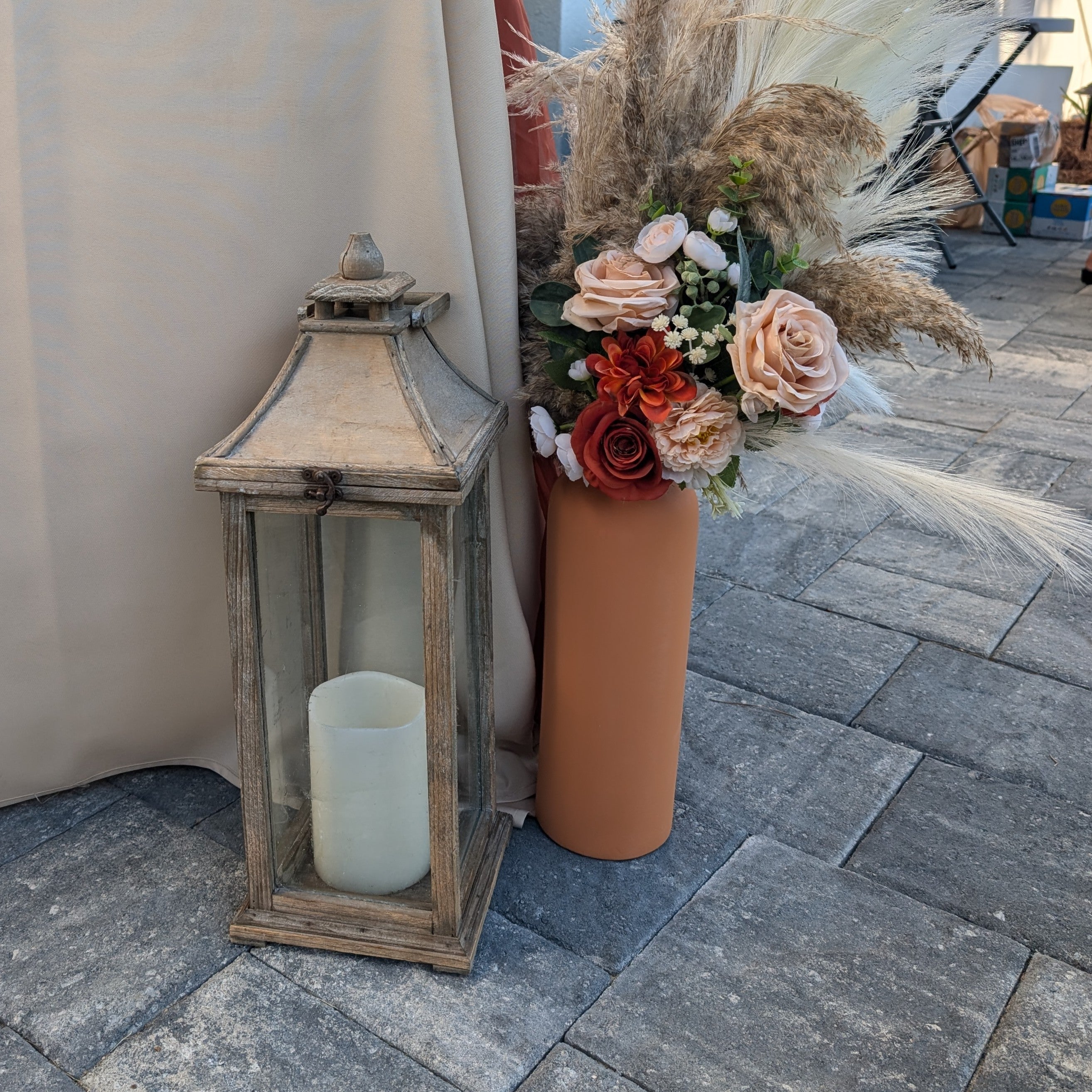 terracotta vase rental in panama city beach boho natural earthy beachy
