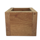 square light wood floral box for flower display or aisle marker