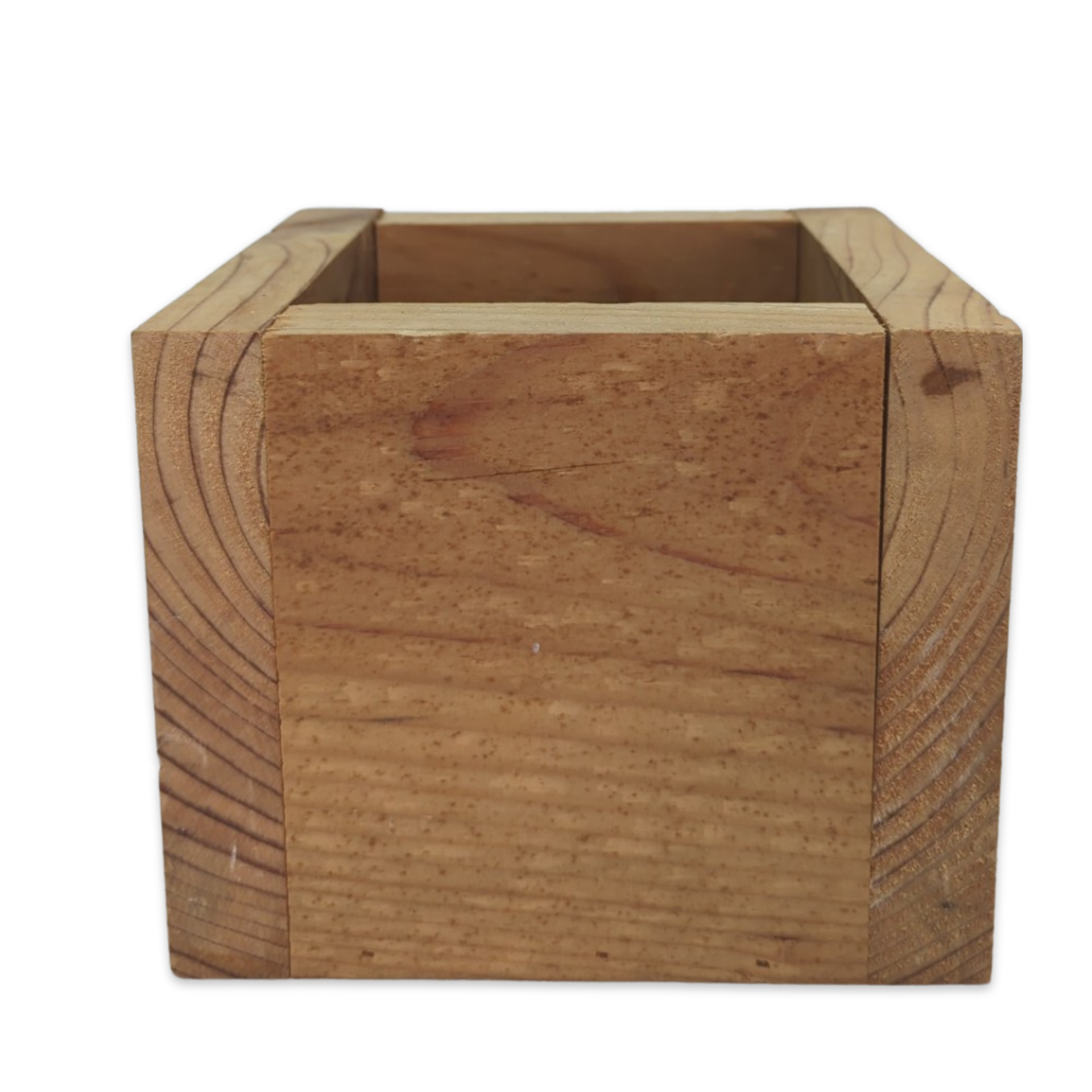 square light wood floral box for flower display or aisle marker