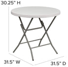 short round table for cocktail hour or cake table white top with folding legs