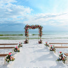 Floral archway rental on a beach with ocean view in panama city beach