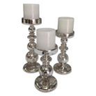 Mercury glass bubble pillar candle holder rental in panama city beach