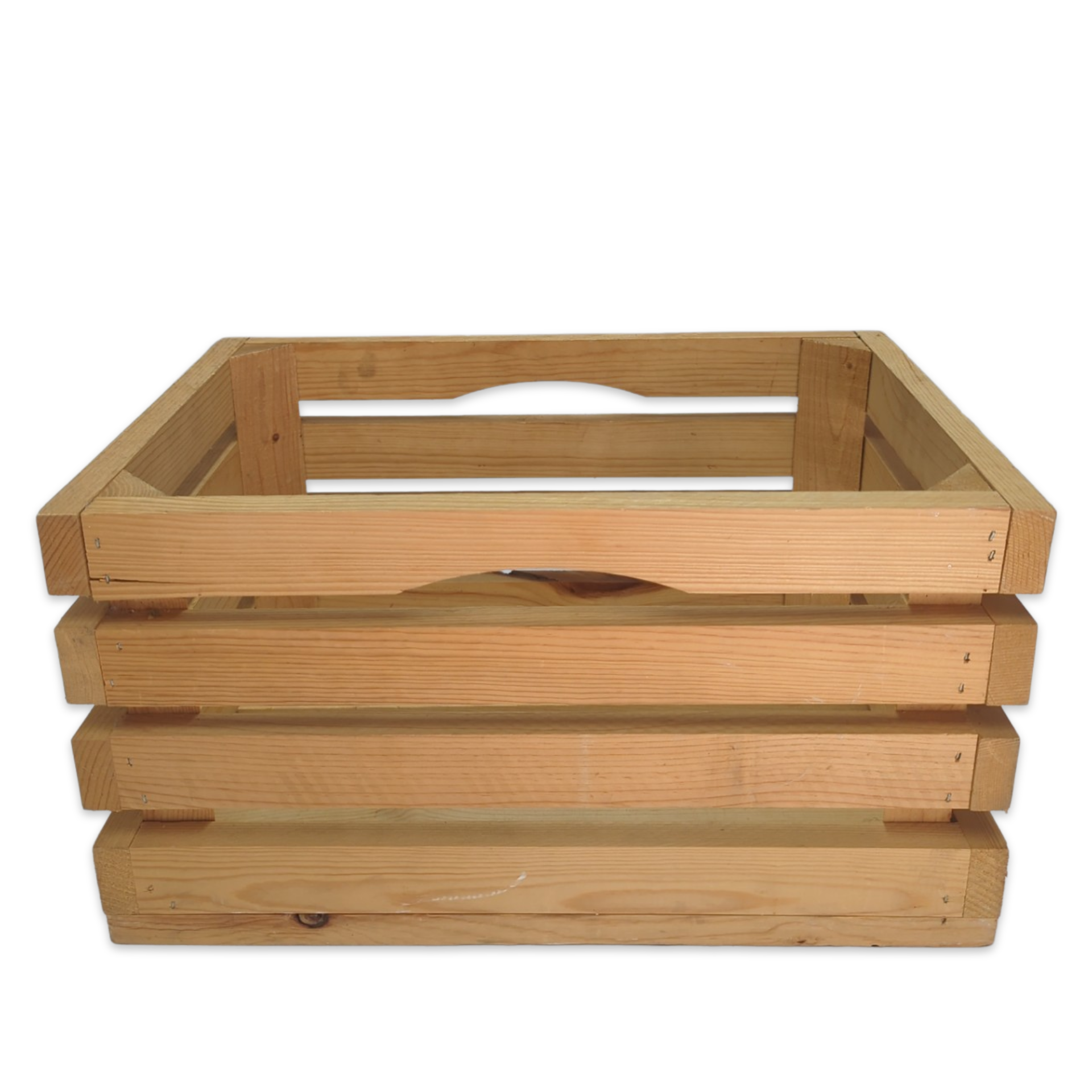 natural wood crate with handles perfect for wedding party or event decor display flowers or party favors 