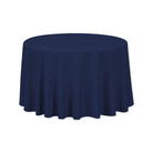 Tablecloth polyester round navy blue commercial grade wedding party event rental panama city beach