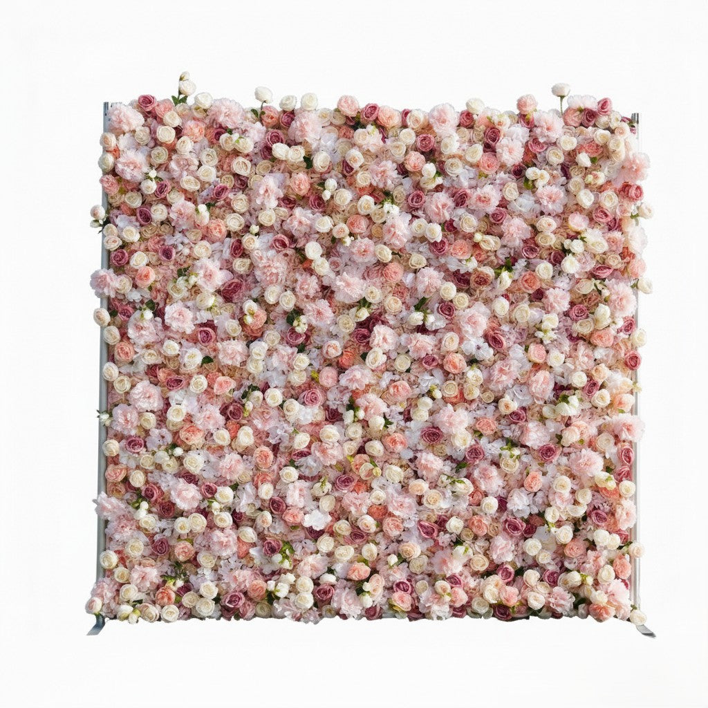 pink flower wall backdrop rental in Panama City Beach