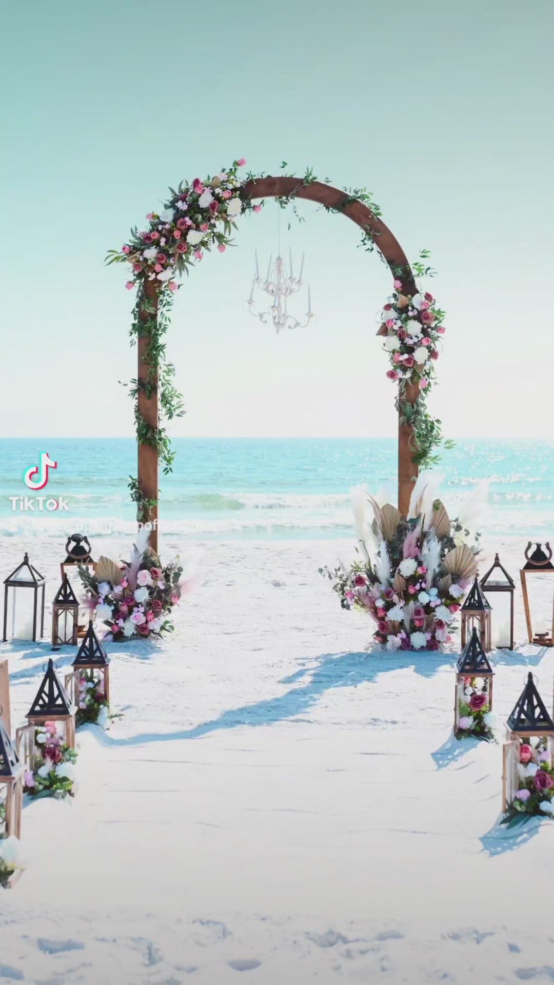 Wooden dome wedding arbor arch panama city beach event rentals romantic grand stunning memorable