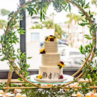 ribbed buttercream wedding cake in panama city beach wedding cake baker