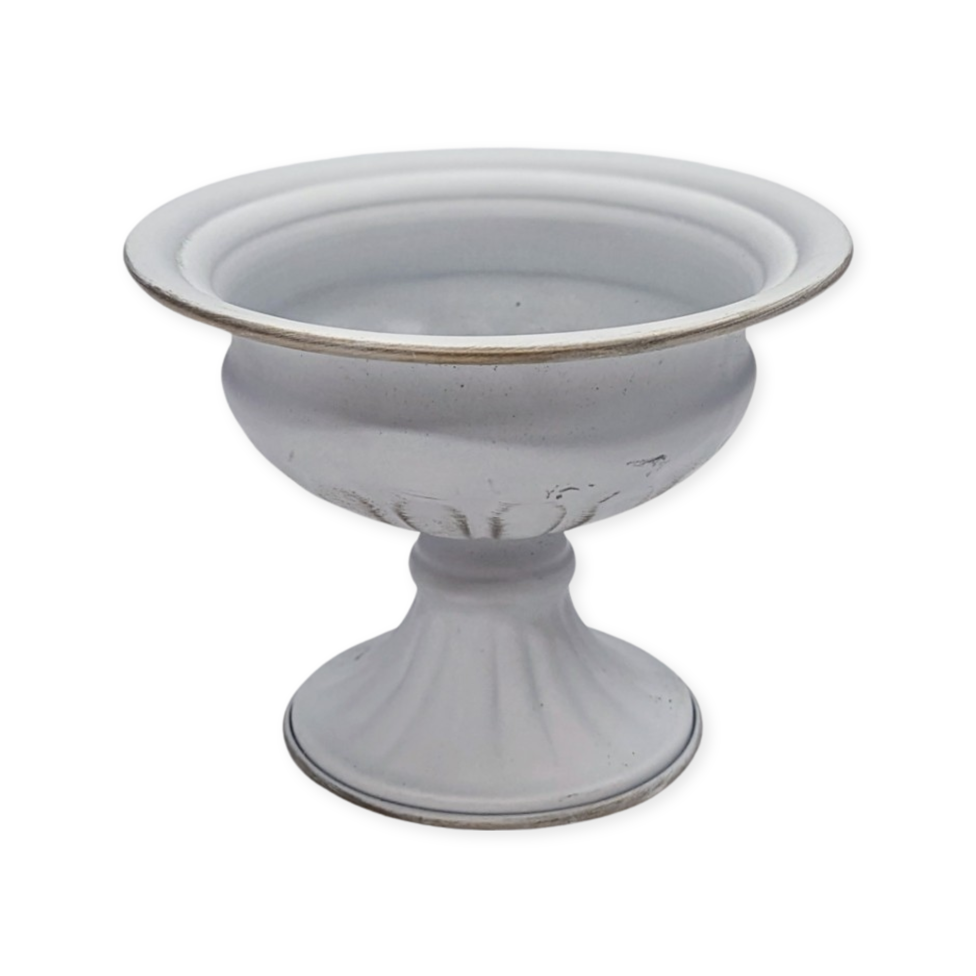 white compote vase centerpiece rental in panama city beach elegant classic 
