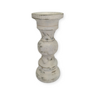 rustic white farmhouse pillar candle holder in panama city beach