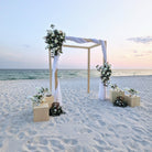 sandwood pillar with floral topper entry marker rental in panama city beach