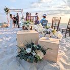 sandwood pillar with floral topper entry marker rental in panama city beach
