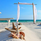 seashell and starfish aisle marker rental in panama city beach