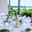 cylinder vase centerpiece rental in panama city beach classic floating candles