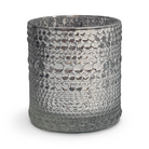 silver mercury glass hobnail candle holder wedding rental in panama city beach