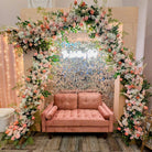 silver shimmer wall backdrop rental and panama city beach
