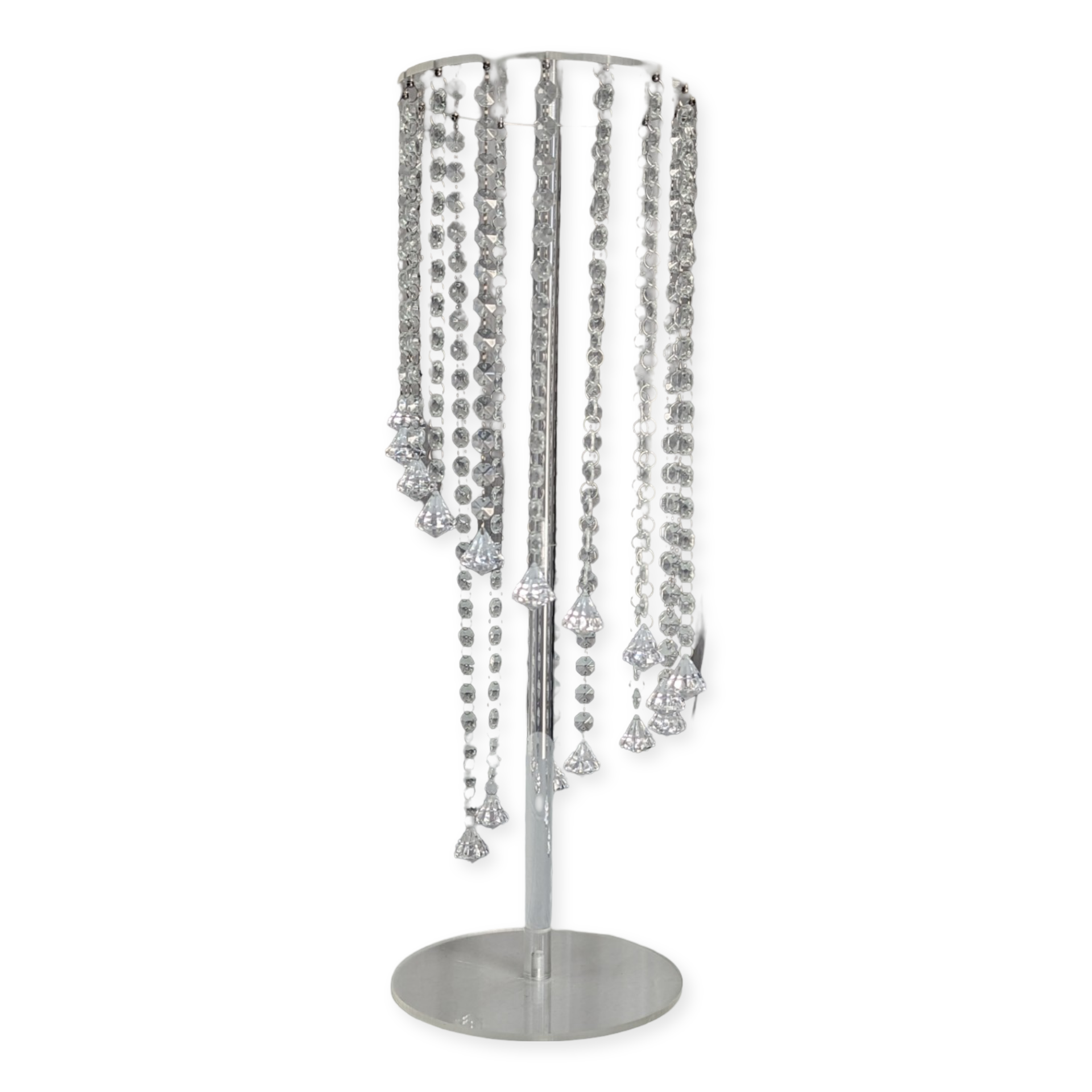 spiral crystal flower stand rental in panama city beach